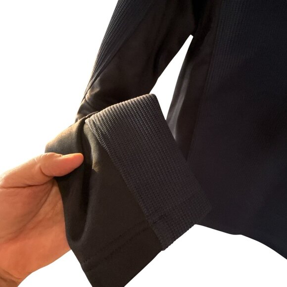 Spyder Fleece Pullover Large Navy 1/4 Zip Athletic Fit Jacket Casual Athleisure - Picture 7 of 8